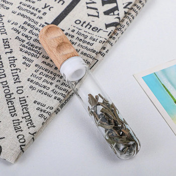 Διαφανές φίλτρο έγχυσης τσαγιού Γυάλινο φίλτρο τσαγιού με καπάκι από φελλό Εργαλεία κουζίνας δοκιμαστικού σωλήνα παρασκευής