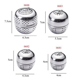 Инфузер за чай от неръждаема стомана Мрежеста цедка за изтичане на чай Гореща тенджера Топка за подправки Чайник Филтър с верига Кухненски аксесоари