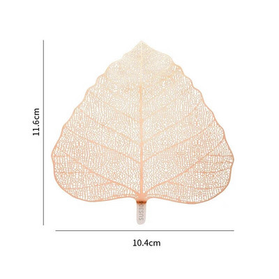 Naujas rožinio aukso juodas spalvingas Bodhi lapų arbatos filtras tuščiavidurių lapų formos arbatos sietelis Kung Fu arbatos infuzinis gėrimų indų arbatos įtaisas