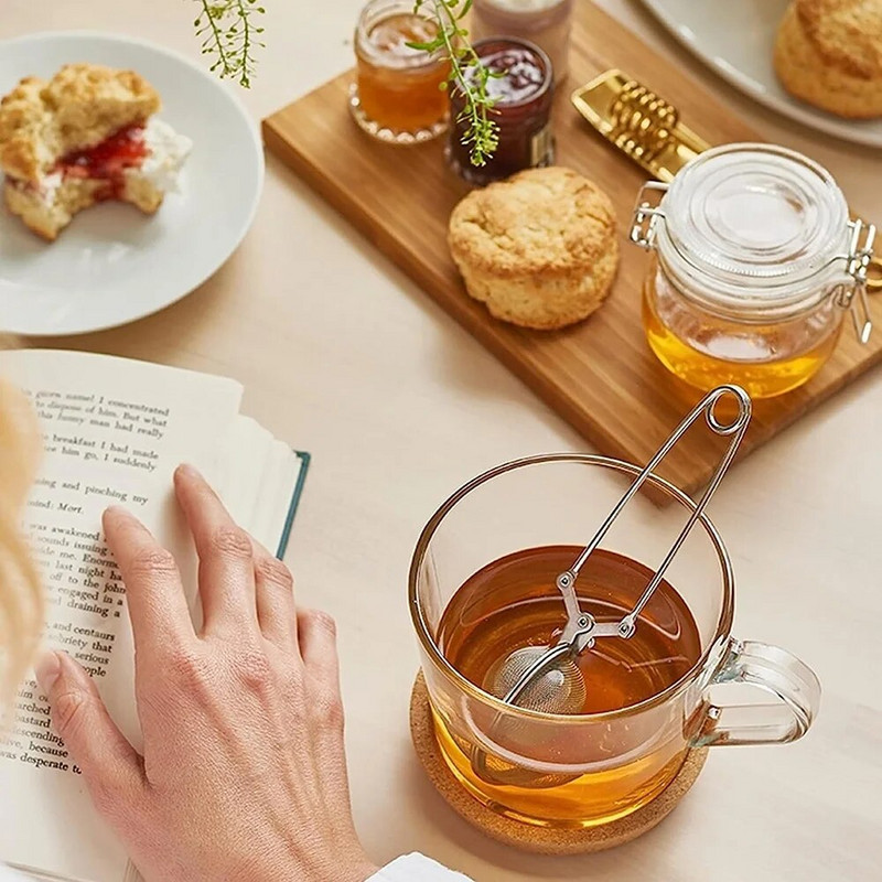 Arbatos infuzerio rankena Arbatos rutulio rutulys tinklelio arbatos sietelis Kavos žolelių prieskonių filtras difuzorius Virtuvės įtaisas nerūdijantis plienas