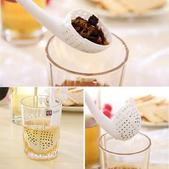Creative Swan Spoon Tea Strainer Infuser Екологична пластмаса Елегантен Swan Tea Инструменти Кухненски аксесоари