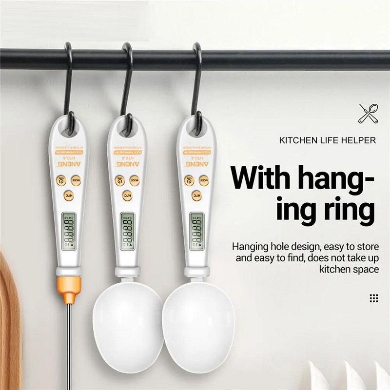 2 viename elektroninės virtuvės svarstyklės LCD skaitmeninės maisto miltų matavimo skaitmeninės šaukšto kavos svarstyklės Mini termometro virtuvės įrankių svarstyklės
