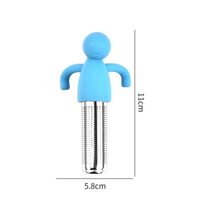 Kūrybingas mielas kačių arbatos sietelis arbatos užpiltuvas Maisto klasės silikoninis palaidų lapų puodelio sietelis, kabantis ant puodelio Linksmas animacinių filmų arbatos priedas