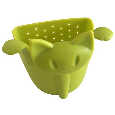 Kūrybingas mielas kačių arbatos sietelis arbatos užpiltuvas Maisto klasės silikoninis palaidų lapų puodelio sietelis, kabantis ant puodelio Linksmas animacinių filmų arbatos priedas