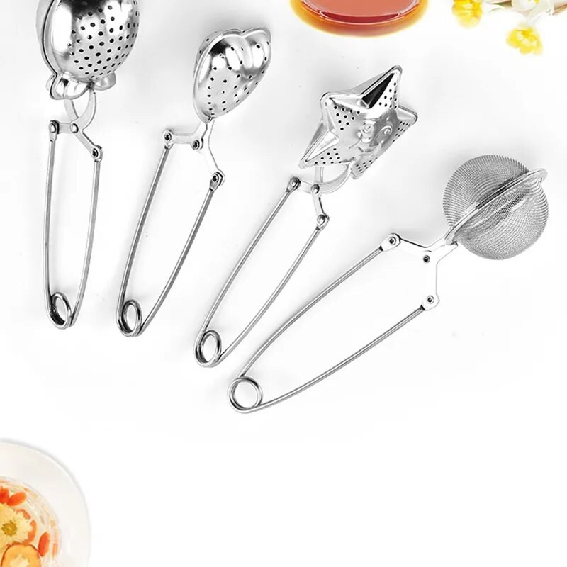 Nerūdijančio plieno teniso spaustukas kamuoliukų arbatos infuzinis arbatos koštuvas žolelių prieskonių virimo filtras