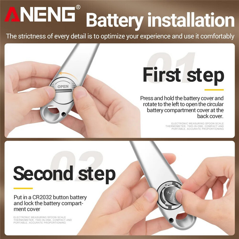 2 viename elektroninės virtuvės svarstyklės LCD skaitmeninės maisto miltų matavimo skaitmeninės šaukšto svarstyklės Mini virtuvės įrankis maistui termometro svarstyklės