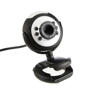 Κάμερα web USB υψηλής ευκρίνειας 12.0MP 6 LED Night Light Camera Web Ενσωματωμένο μικρόφωνο για φορητό υπολογιστή