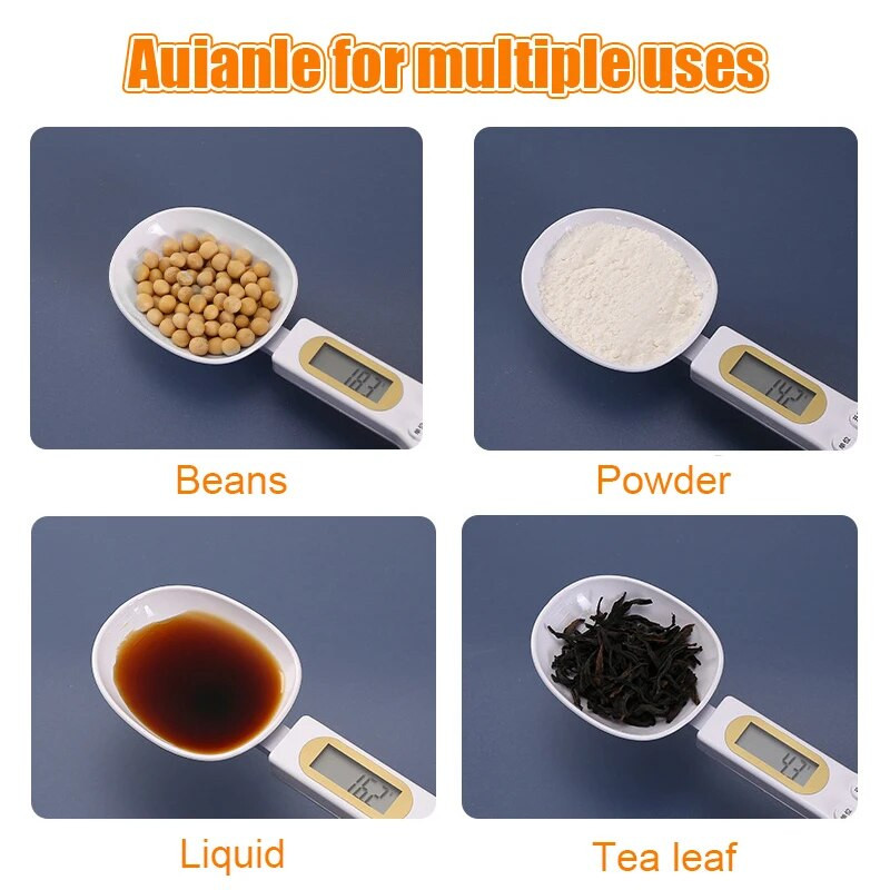 Svorio matavimo šaukštas LCD skaitmeninės virtuvės svarstyklės 500 g 0,1 g maisto matavimo šaukštas svarstyklės Mini virtuvės įrankis pienui kavos svarstyklės