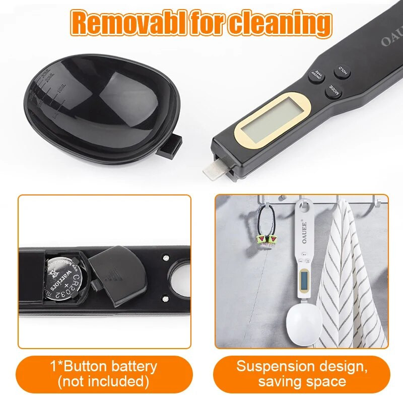 Svorio matavimo šaukštas LCD skaitmeninės virtuvės svarstyklės 500 g 0,1 g maisto matavimo šaukštas svarstyklės Mini virtuvės įrankis pienui kavos svarstyklės