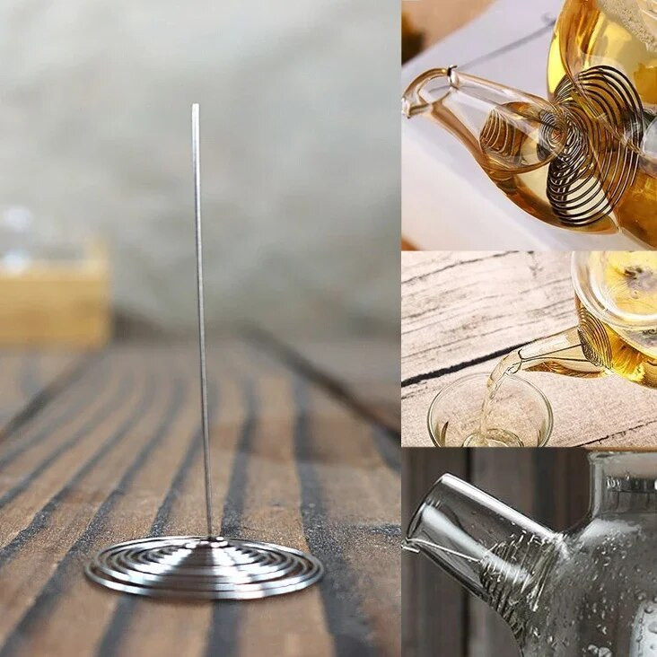 Patvarus nerūdijančio plieno arbatos infuzijos antgalis spyruoklinis sietelis arbatinukas filtras arbatos indai Nešiojami pakeisti priedai Virtuvės įrankis