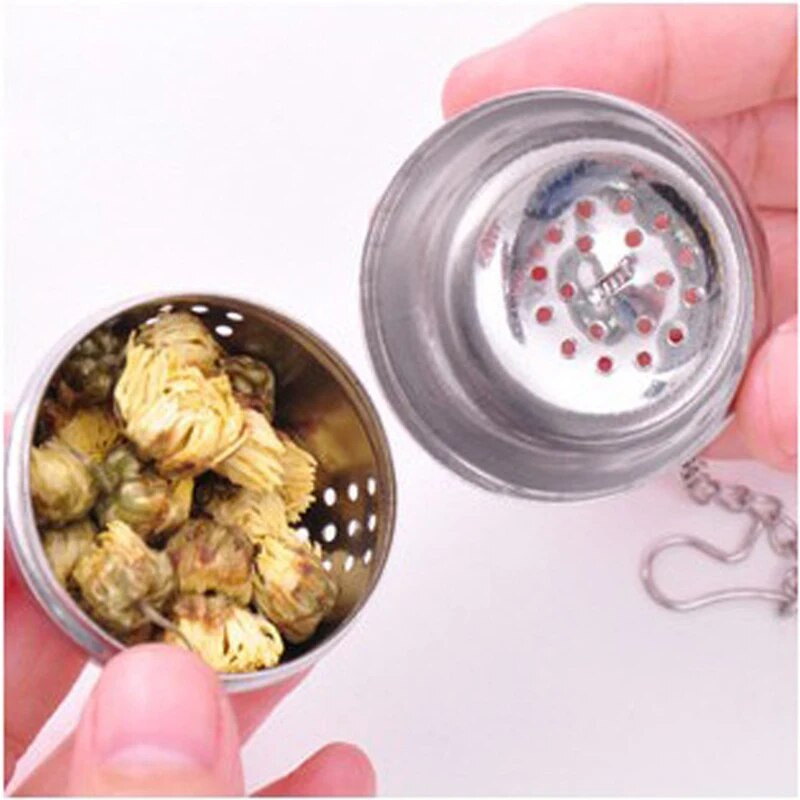 1 ~ 4 vnt. arbatos sietelis Pakabinamas nerūdijančio plieno rutulio formos arbatos infuzinis arbatos lapų prieskonių infuzorius Virtuvės priedai tinklinis filtras