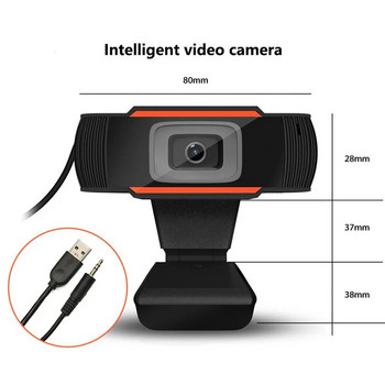 Webcam 1080P Full HD USB Web Camera με μικρόφωνο USB Plug and Play Κλήση βίντεο Webcam για υπολογιστή Επιτραπέζιο υπολογιστή Gamer Webcast