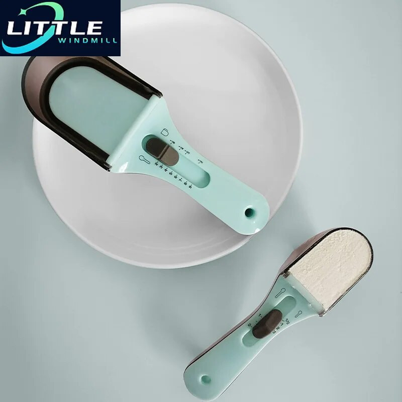 Reguliuojami matavimo šaukštai su magnetiniais užsegimais Daugiafunkciniai matavimo puodeliai Kietų miltelių skysčio matavimas kepimo įrankis viryklė