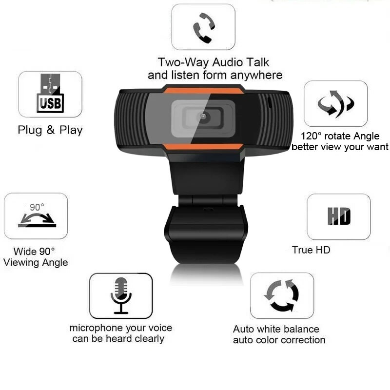 K25 Webcam Hd Voor Pc 480/720/1080P Mini Web Camera Met Microfoon Usb Webcam Voor Υπολογιστής Mac Laptop Desktop Youtube Skype