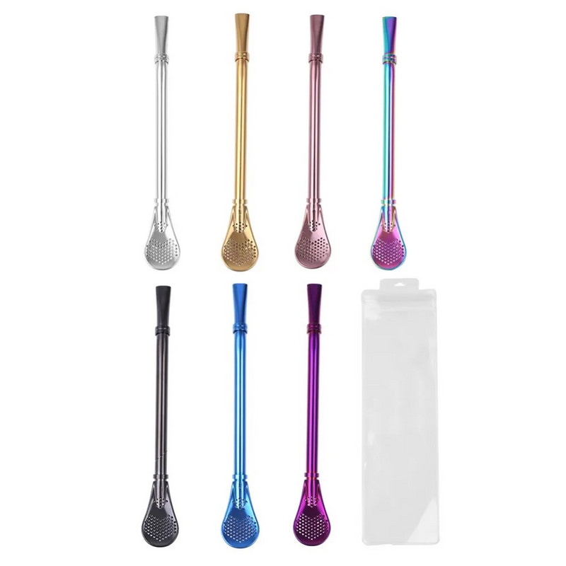 Nerūdijančio plieno geriamojo šiaudelio arbatos filtras Rankų darbo Yerba Mate arbatos sietelis Moliūgų plaunamas geriamųjų šiaudelių arbatos įrankis