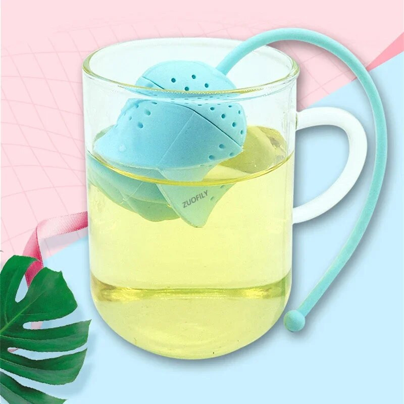 Νέο Rose Flower Shape Spice Tea Infuser Στρώμα σιλικόνης Tea Bag Filter Diffuser Teaware Teapot Accessory Kitchen Gadget