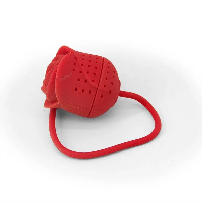 Νέο Rose Flower Shape Spice Tea Infuser Στρώμα σιλικόνης Tea Bag Filter Diffuser Teaware Teapot Accessory Kitchen Gadget