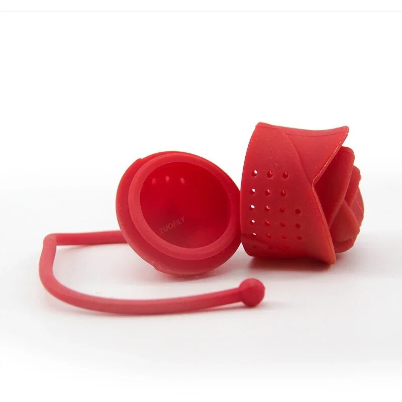 Νέο Rose Flower Shape Spice Tea Infuser Στρώμα σιλικόνης Tea Bag Filter Diffuser Teaware Teapot Accessory Kitchen Gadget