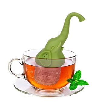 Неръждаема стомана Creative Elephant Tea Infuser Силиконов кафе Cha Билкова цедка Кухненски прибори за кафе Teaware Сито за подправки