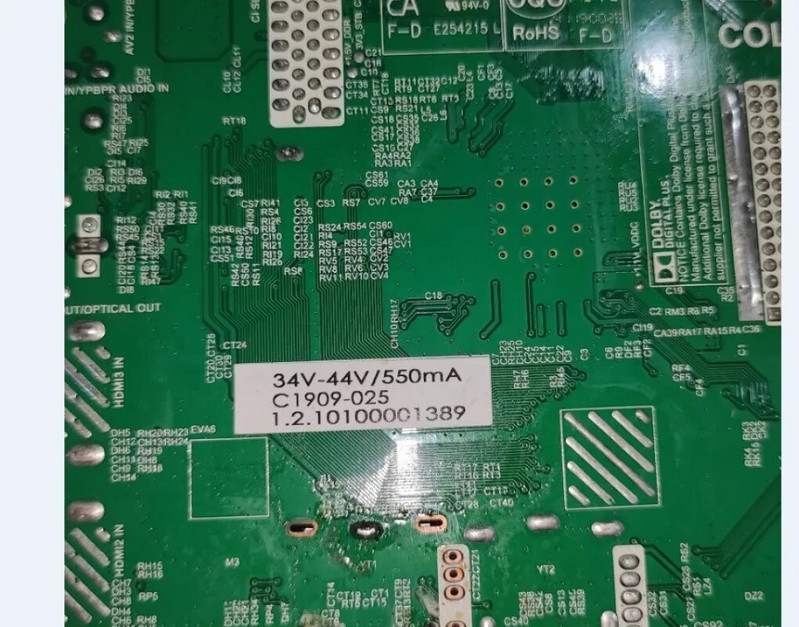 tp.ms3663s.pb818 LCD LED-teler kolm-ühes toiteplaadi põhiplaat Taustvalgustuse pinge 34--44v 550ma 1366x768