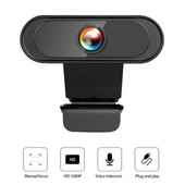 Nauja 2K „Full HD“ žiniatinklio kamera 1080p žiniatinklio kamera automatinis fokusavimas su mikrofonu USB žiniatinklio kamera, skirta asmeniniam kompiuteriui „Mac“ nešiojamojo kompiuterio darbalaukio žiniatinklio kamera