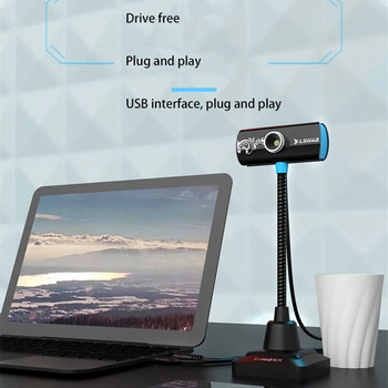 Уеб камери 1080P HD с микрофон, настолен компютър или лаптоп, стрийминг уеб камера за компютър, USB уеб камера с микрофон
