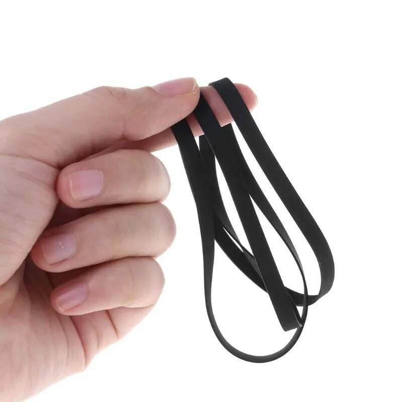 1vnt 3mm/4mm/5mm pločio patefonas guminis diržas, keičiamas plokščias pavaros diržas vinilinių plokštelių grotuvui, fono diržu varomiems patefonams