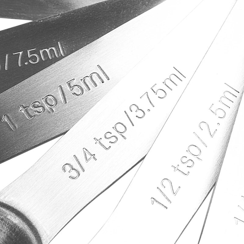 Σεφ μεζούρες, βαρέως τύπου στρογγυλό από ανοξείδωτο ατσάλι, για στεγνό ή υγρό - σετ 7
