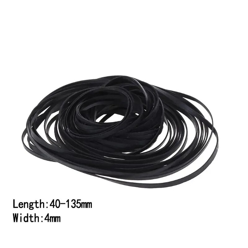 50 vnt / maišelis 4 mm pločio universalus mišrus kasetinių juostų mašinų diržai Įvairūs bendros pavaros plokščias guminis diržas, skirtas įrašytuvui CD-ROM vaizdo įrašui