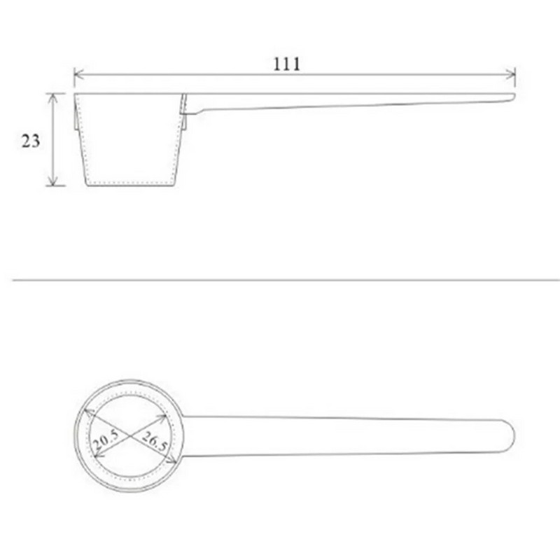 1 vnt Matavimo šaukštai Plastikiniai namų virtuvės prietaisai Virtuvės reikmenys „pasidaryk pats“ matavimo kavos skystis matavimo baltymų miltelių kaušelis