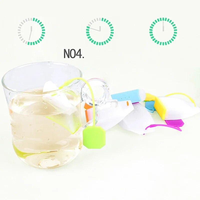 1vnt karšto pardavimo maišelis Silikoninis arbatos sietelis žolelių prieskonių infuzorius filtras difuzorius virtuvės kavos arbatos įrankiai atsitiktinių spalvų