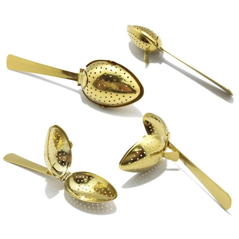 Ilgas šaukštas nerūdijančio plieno arbatos užpiltuvas, skirtas birių arbatos sieteliui, stačiam