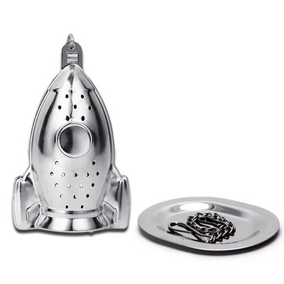 Nerūdijančio plieno arbatos sietelis raketos formos arbatos infuzinis filtras, statesnis, skirtas palaidų lapų žolelių prieskonių infuzinio rutulinio arbatos priedai