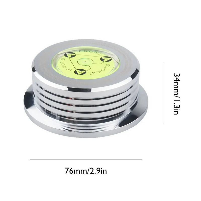 Universalus 50HZ vinilinio įrašų grotuvo disko patefono stabilizatorius su lygiu patefonu įrašų grotuvo stabilizatoriumi 7 mm svorio gnybtu