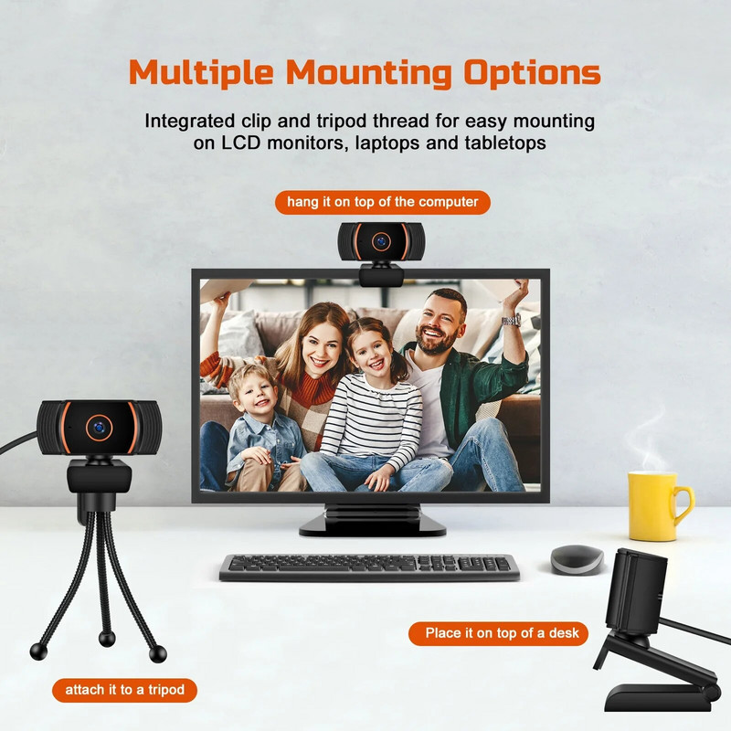 2K web kamera 1080P Full HD za računalo Web kamera Cam USB mrežna web kamera s mikrofonom Autofokus 720P Web Can Webcan za PC računalo