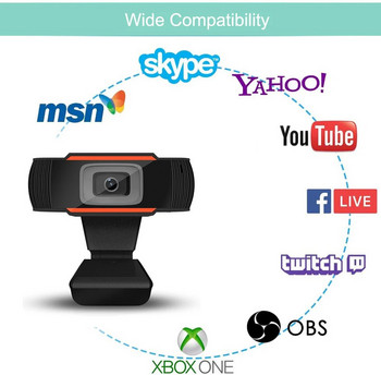 Full HD Κάμερα Υπολογιστή 1080P Κάμερα Web Κάμερα USB Ενσωματωμένο Μικρόφωνο Web Cam για υπολογιστή Mac Επιτραπέζιος φορητός υπολογιστής YouTube Skype