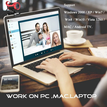 Webcam 480P για υπολογιστή Web Camera USB Online Webcam With Microphone Εγχειρίδιο Ρυθμιζόμενης εστίασης HD Κάμερα υπολογιστή για υπολογιστή