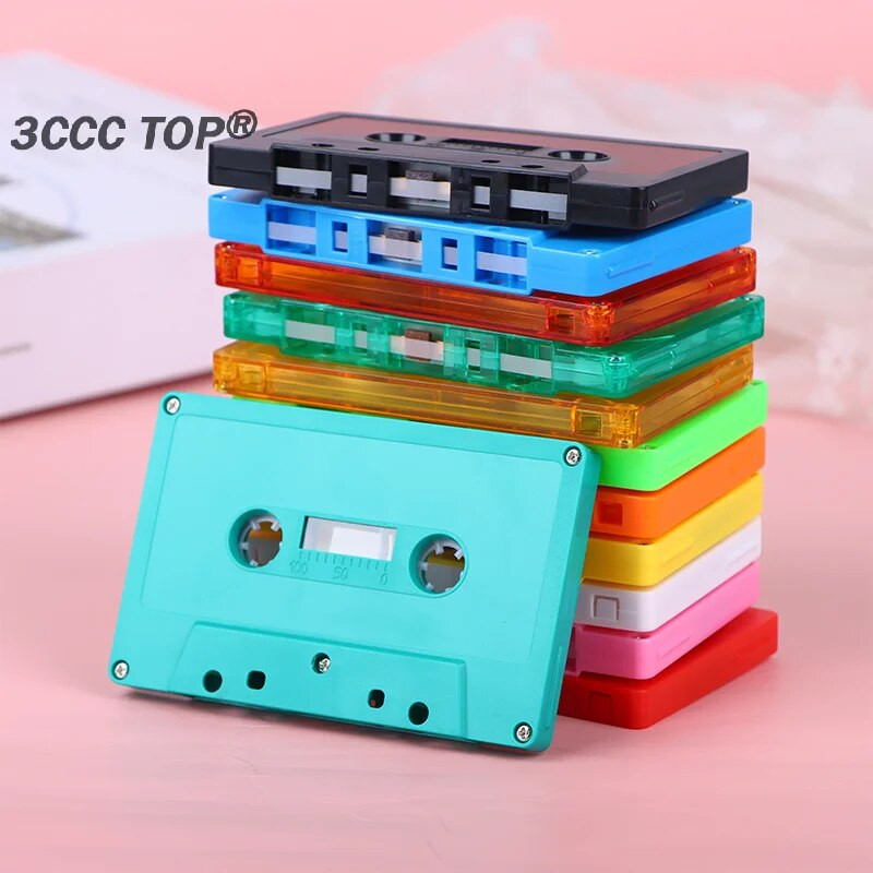 1 vnt. spalvotas tuščias juostos dėklas Garso magnetinė garso įrašymo kasetė Juostos apvalkalas Tuščias ritės į ritę kasetė (be juostos šerdies)