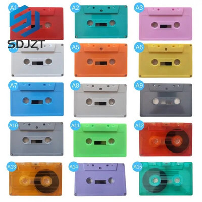 1PC novatorisks jauns standarta kasešu krāsu tukšs lentes atskaņotājs ar 60 minūšu magnētisko audio kaseti runas mūzikas ierakstīšanai