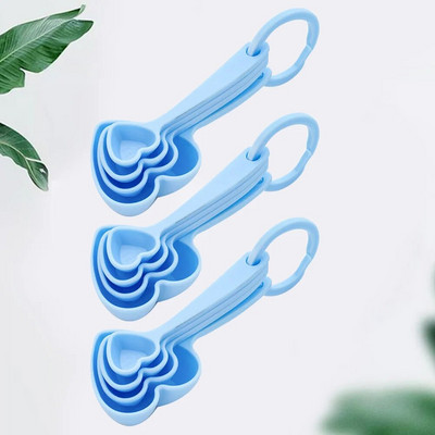 3 készlet/12db Esküvői kedvencek Fagylalt gombóc Desszertkanál mérőpohár Szív alakú kanalak Otthoni étkészlet