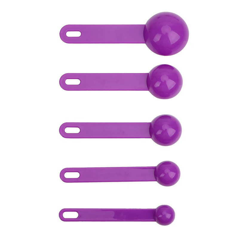 5vnt./rinkinys Plastikinis kavos arbatos kepimui Matavimo šaukštas Matavimo įrankis Kepimo įrankis Virtuvės priedai