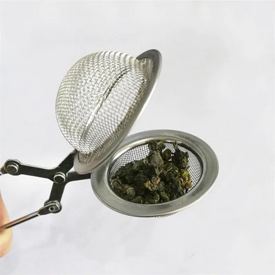 Инфузер за чай от неръждаема стомана Сфера Мрежеста цедка за чай Кафе Билки Филтър за подправки Дифузер Дръжка Топка за чай