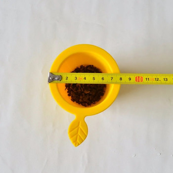 Силиконова цедка за чай на FDA, филтърни кошници за чаши за кафе, силиконова кошница за чай за многократна употреба с дръжки plumyl