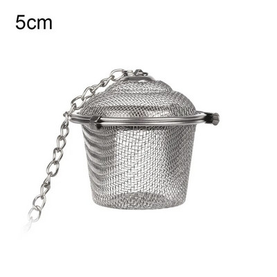 Nerūdijančio plieno kepimo prieskonių infuzorius smulkaus tinklelio birios arbatos žolelių sietelio filtras su pailginta grandine virtuvės prieskonių rutuliukai