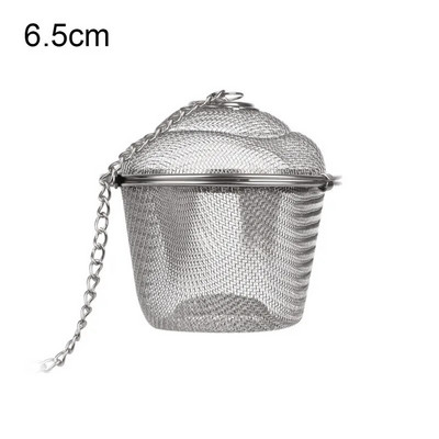 Nerūdijančio plieno kepimo prieskonių infuzorius smulkaus tinklelio birios arbatos žolelių sietelio filtras su pailginta grandine virtuvės prieskonių rutuliukai