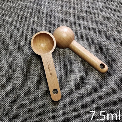 Medinis matavimo šaukštas Cukrus Prieskoniai Arbata Kavos Pupelės Medinis Matavimo Kaušas Namų Virtuvė Maisto gaminimas Kepimas Matavimo įrankiai 10/15ml 1vnt