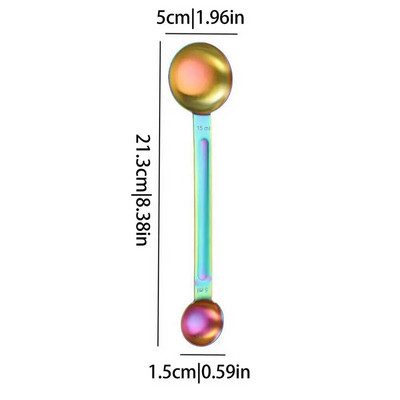 Nerūdijančio plieno kavos šaukštelis arbatos kavos matavimo šaukštas dvigubo galo cukraus kavos šaukštas valgomasis šaukštas virtuvės kavos įrankis