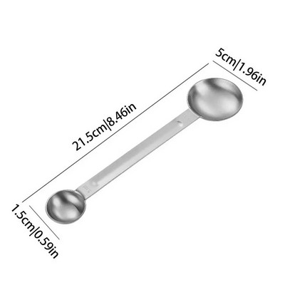 Nerūdijančio plieno kavos šaukštelis arbatos kavos matavimo šaukštas dvigubo galo cukraus kavos šaukštas valgomasis šaukštas virtuvės kavos įrankis