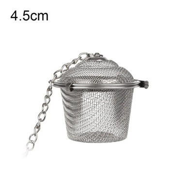 Nerūdijančio plieno kepimo prieskonių infuzorius smulkaus tinklelio birios arbatos žolelių sietelio filtras su pailginta grandine virtuvės prieskonių rutuliukai