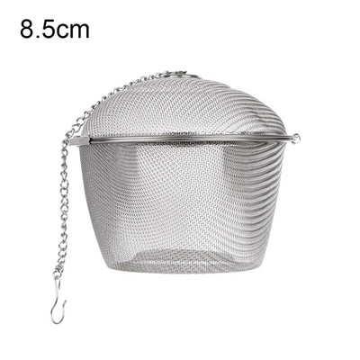 Nerūdijančio plieno kepimo prieskonių infuzorius smulkaus tinklelio birios arbatos žolelių sietelio filtras su pailginta grandine virtuvės prieskonių rutuliukai